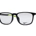 NEW NIKE 7263AF 007 Black & Volt Eyeglasses 54/17/140 with Nike Case