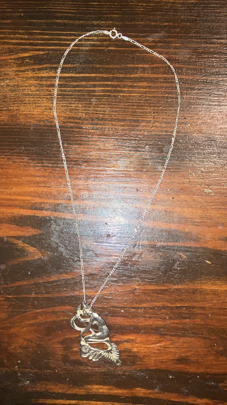 Vintage Italy silver pendant and necklace