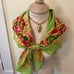 Beautiful Vintage Spring/Summer Green Channel Scarf