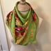 Beautiful Vintage Spring/Summer Green Channel Scarf