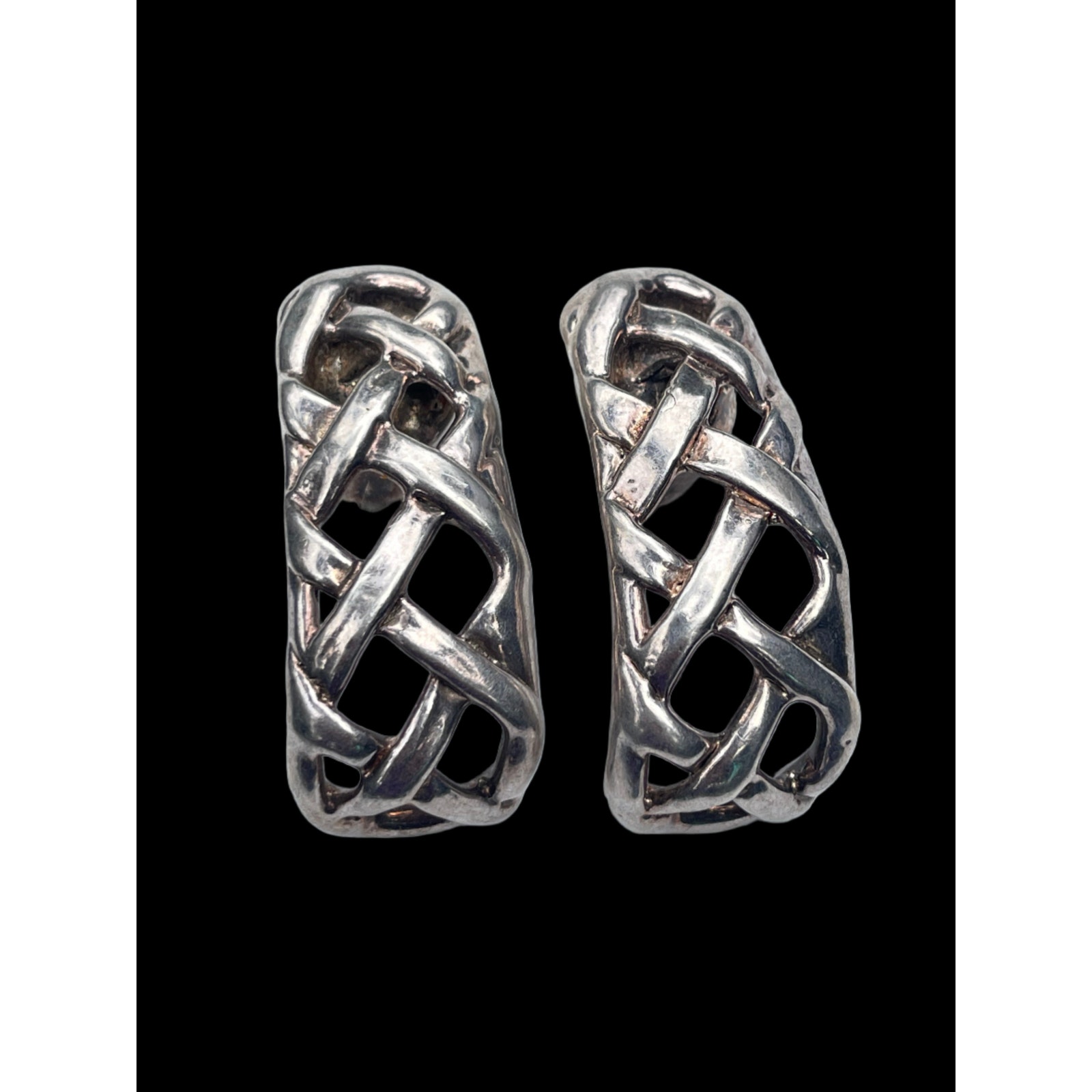 Bat Ami Signed Earrings - Clip On 19 grams