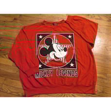 Vintage Land'n Sea Mickey Legends Crewneck Pullover Sweater Size 2XL Made In USA