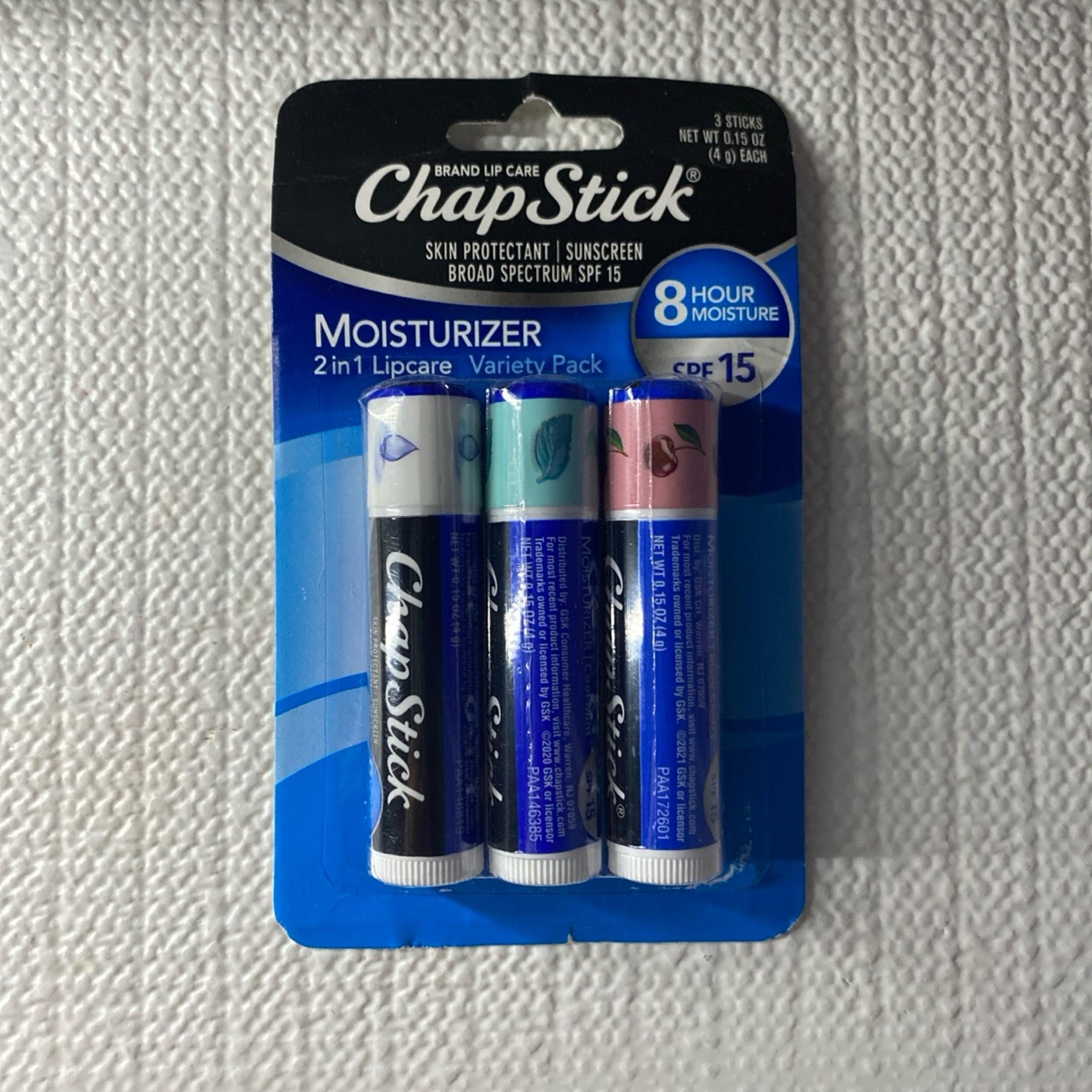 Chapstick Moisturizer 2 in 1 Lip Care Variety Pack