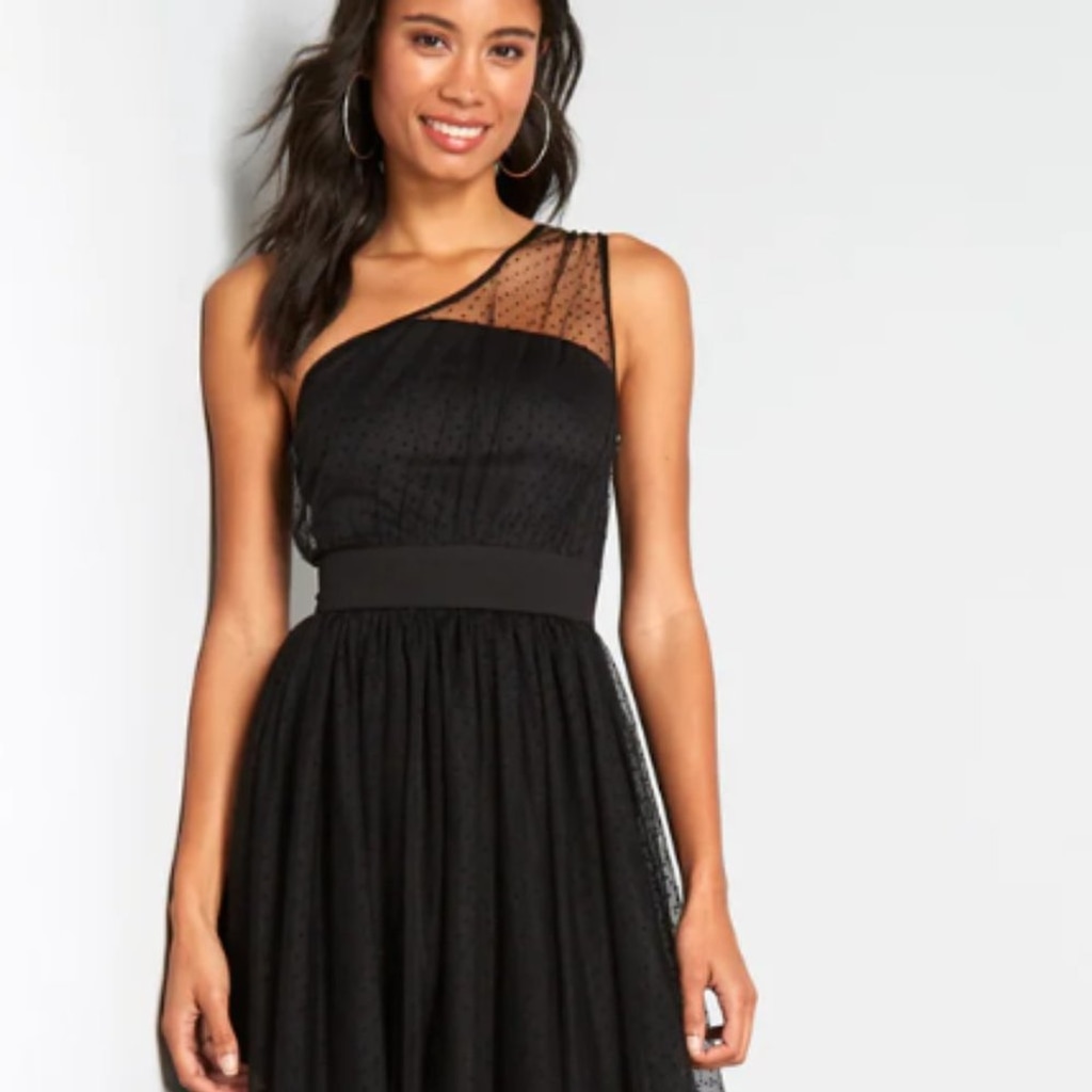 NWT Modcloth Tulle Night Long One-Shoulder Dress