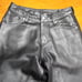 Vintage 90s authentic Harley Davidson pants black leather & stretch lycra inlay