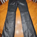 Vintage 90s authentic Harley Davidson pants black leather & stretch lycra inlay