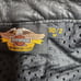 Vintage 90s authentic Harley Davidson pants black leather & stretch lycra inlay