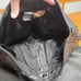 Vintage 90s authentic Harley Davidson pants black leather & stretch lycra inlay