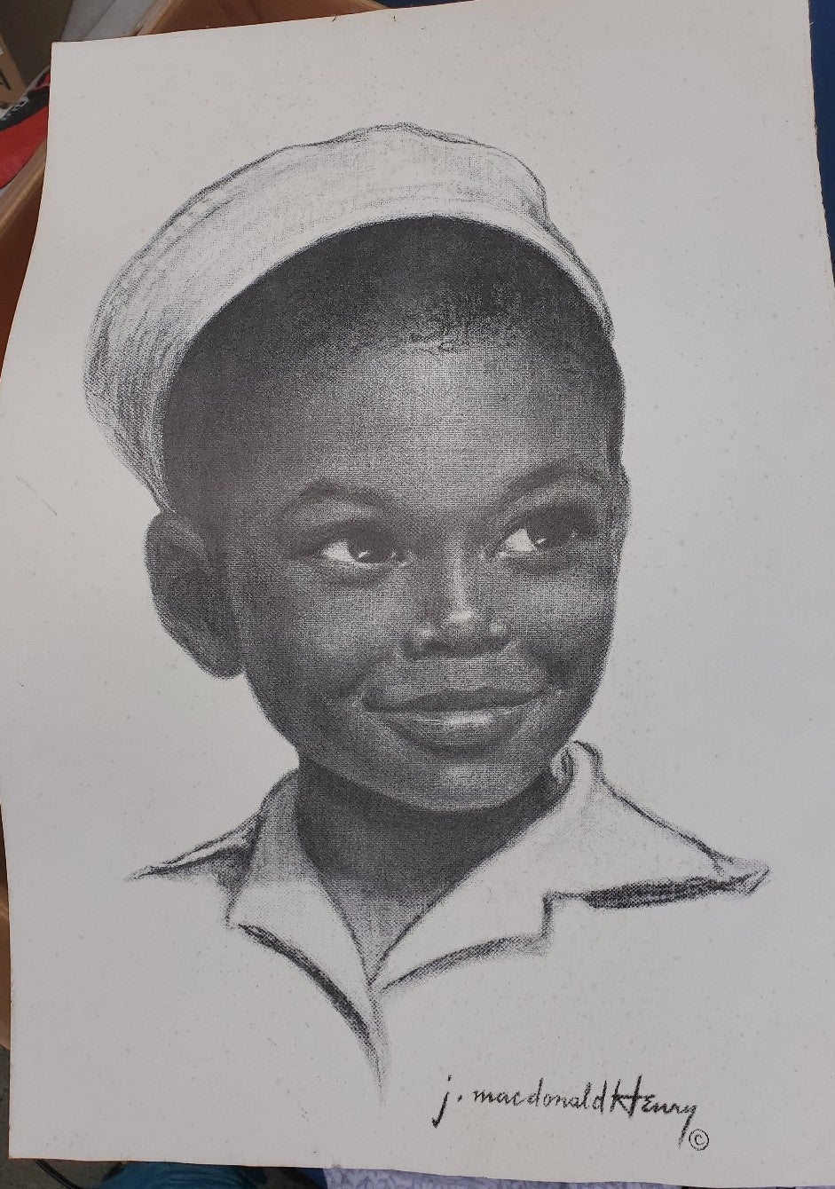 J. Macdonald Henry Charcol Drawing