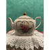 Vintage Sadler England Cube Teapot #2097 Rose Flowers Gold Trim