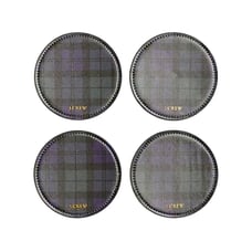 J. Crew Plaid Beverage Coasters Set of 4 NWT