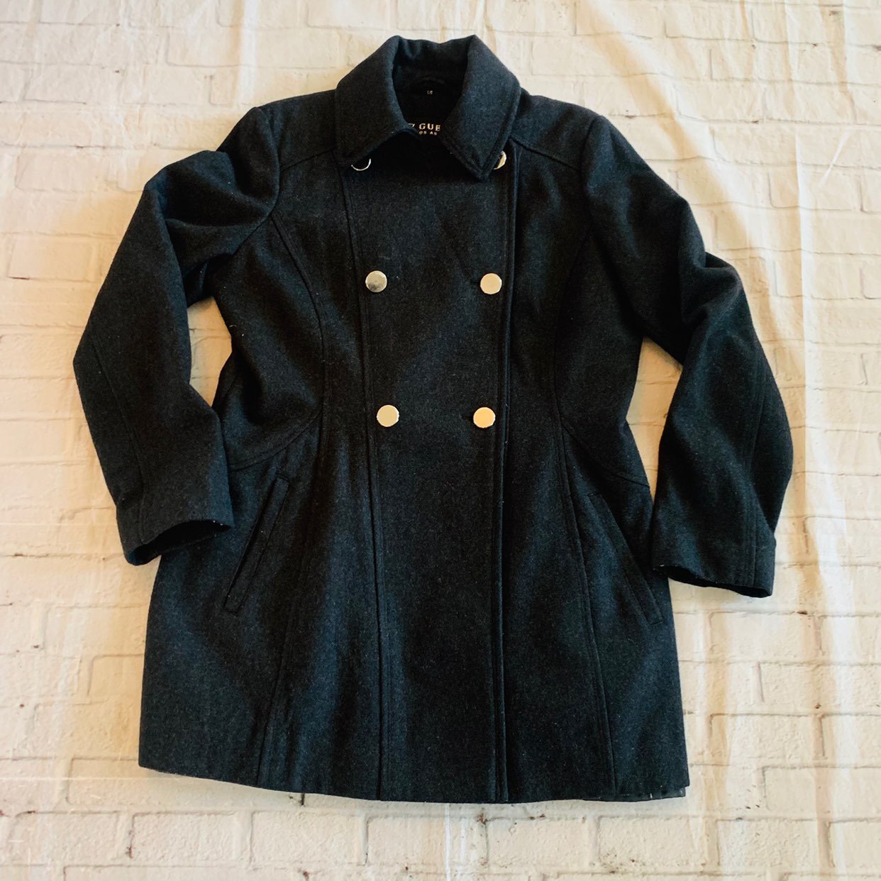 Guess Gray PeaCoat Women’s Size Large