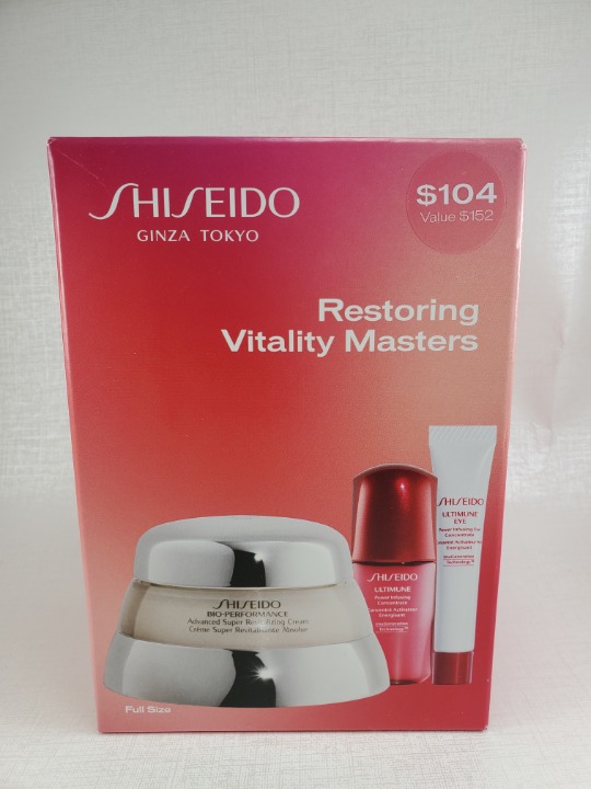 Shiseido Ginza Tokyo Restoring Vitality Masters 3 Piece Gift Set New in Box