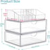 Vtopmart 3 Tier Clear Makeup Organizer with Drawer, Cosmetic Storage for Dresser