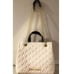 Betsey Johnson Black and White Medium Purse Tote Chain Strap