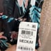 INC International Concepts Black Tropical Lace Chiffon Floral Lingerie Bodysuit,