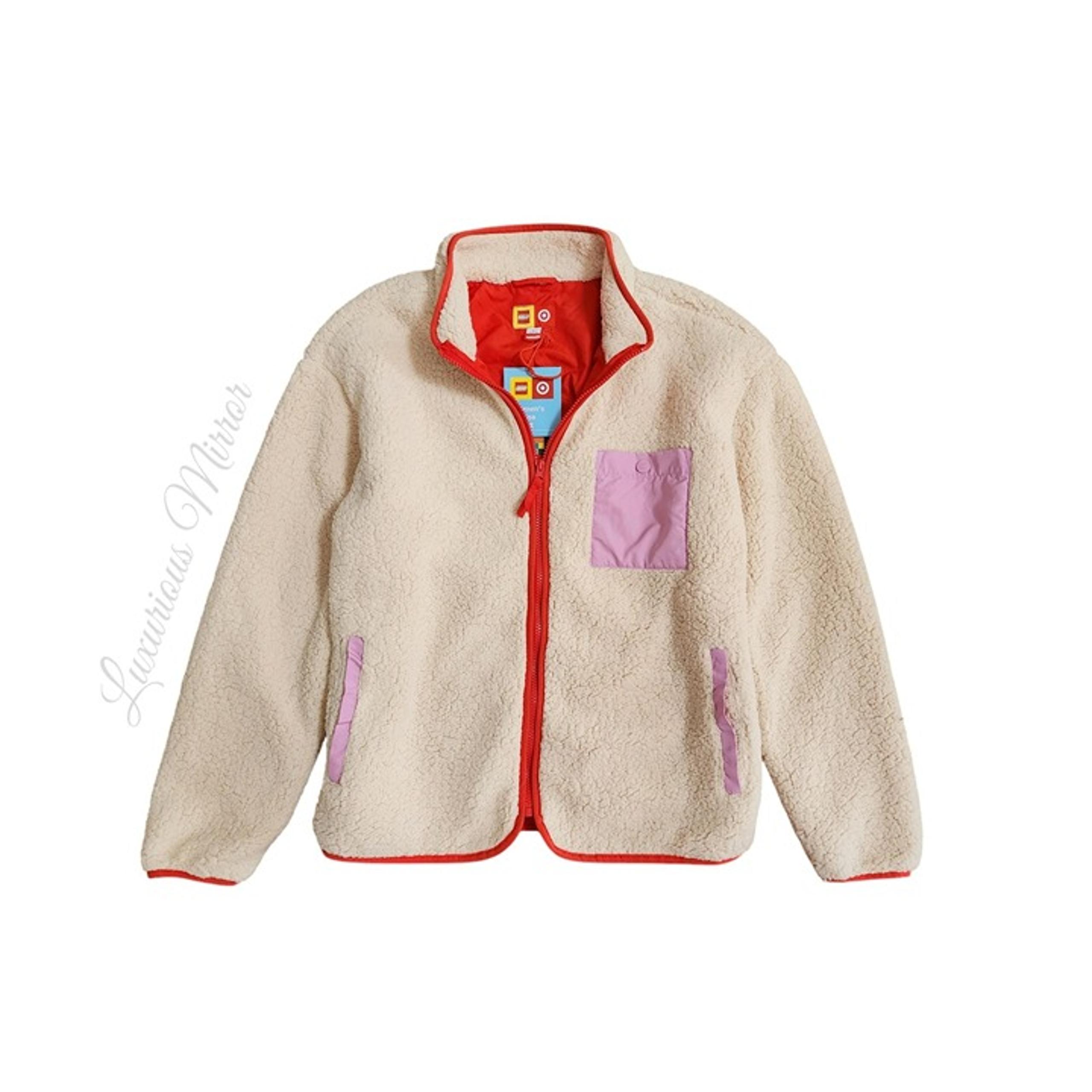 Lego Collection X Target Women's Sherpa Contrast Pocket Jacket Sweater Zip Up S