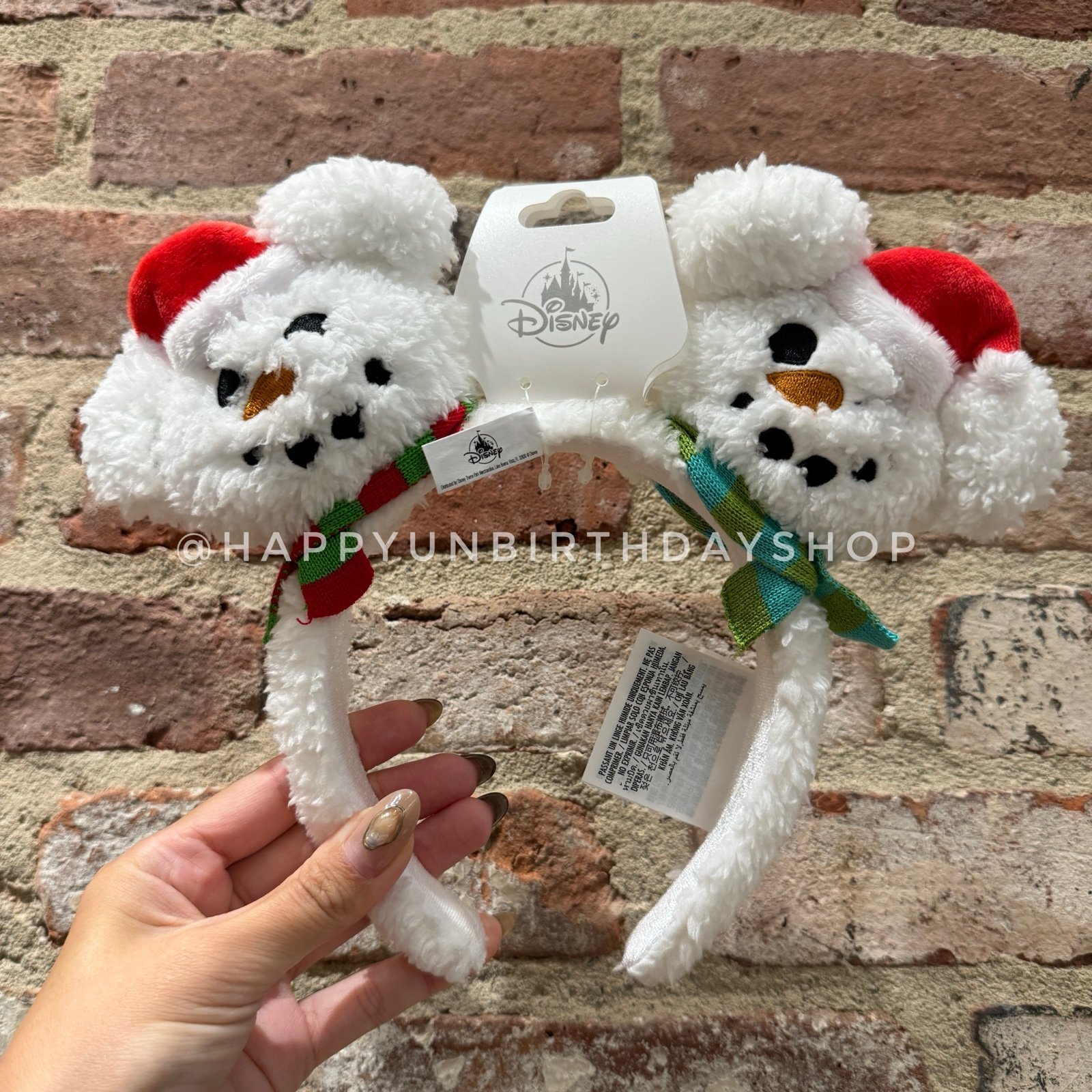 Disney Parks Snowman Mickey Ears Headband