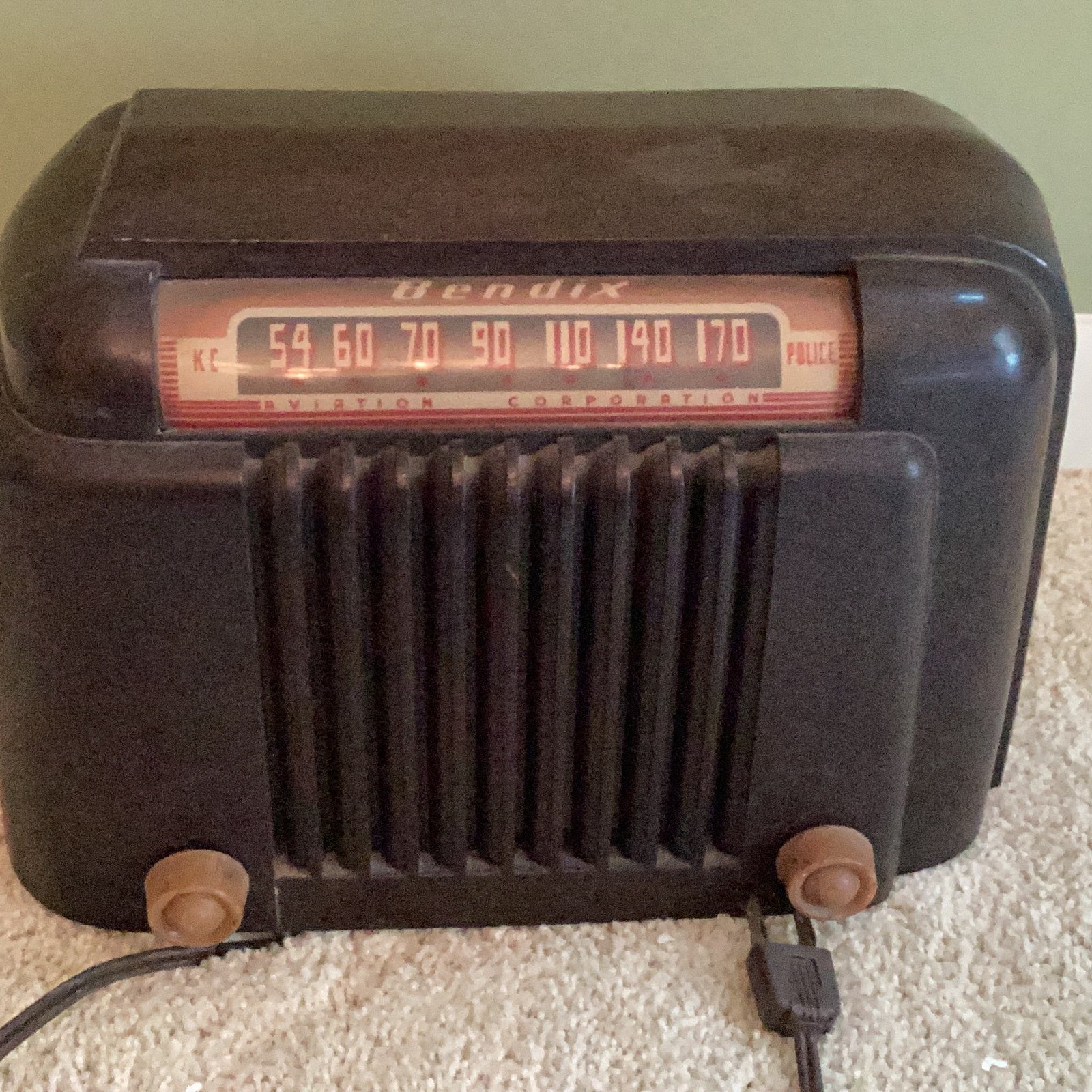 Vintage BENDIX 0526A Aviation Police Radio