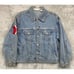 VTG 90's DKNY Men's Trucker Jacket Size Large Blue Denim Embroidered