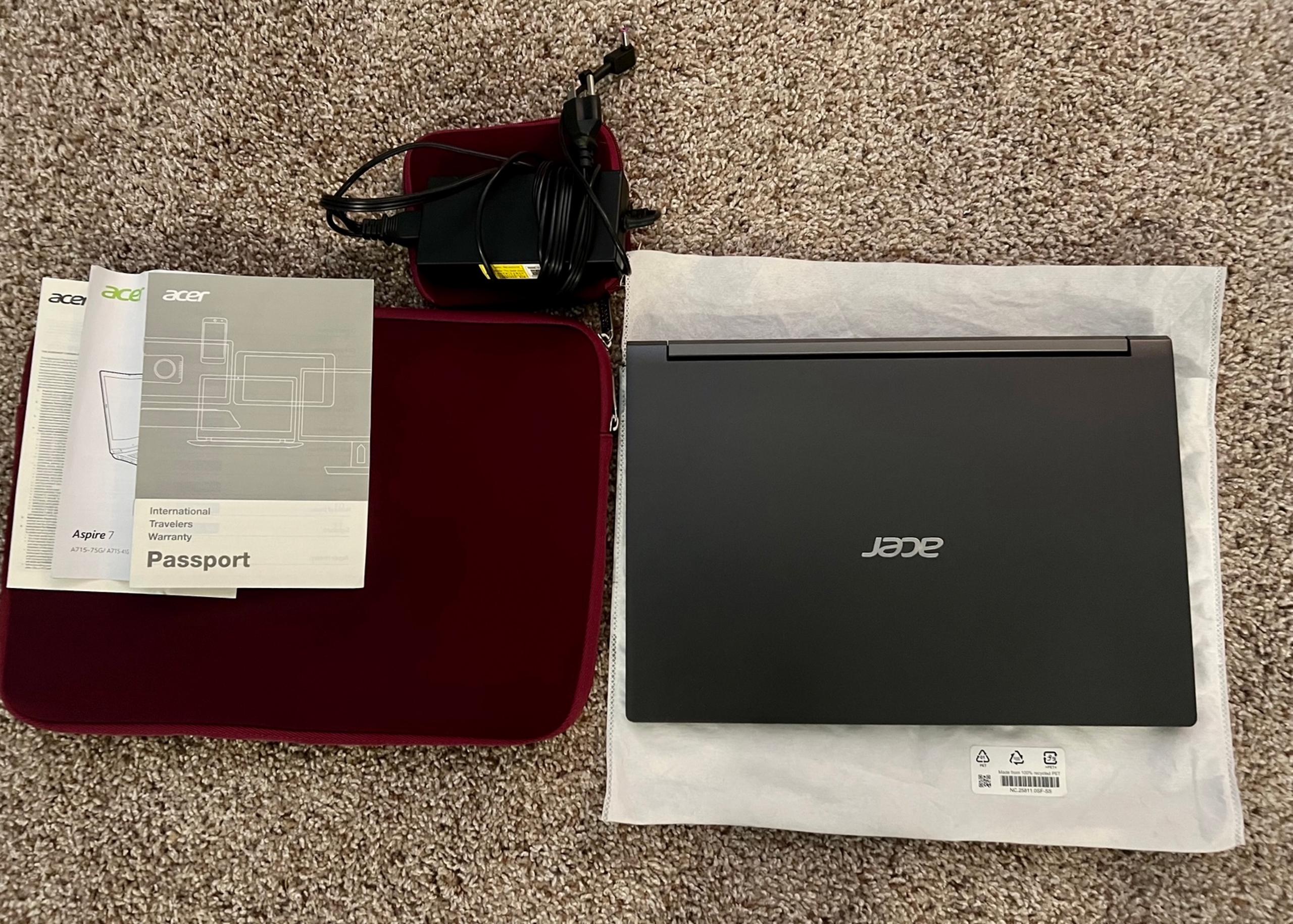 Acer Aspire 7 Laptop 15.6” AMD Ryzen 5 NVDIA GeForce GTX, 8GB Ram, Gray NEW
