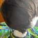 Geometric cut human hair wig