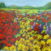 Tamara Spolianski, Flower Landscape I Limited Edition Serigraph Hand signed