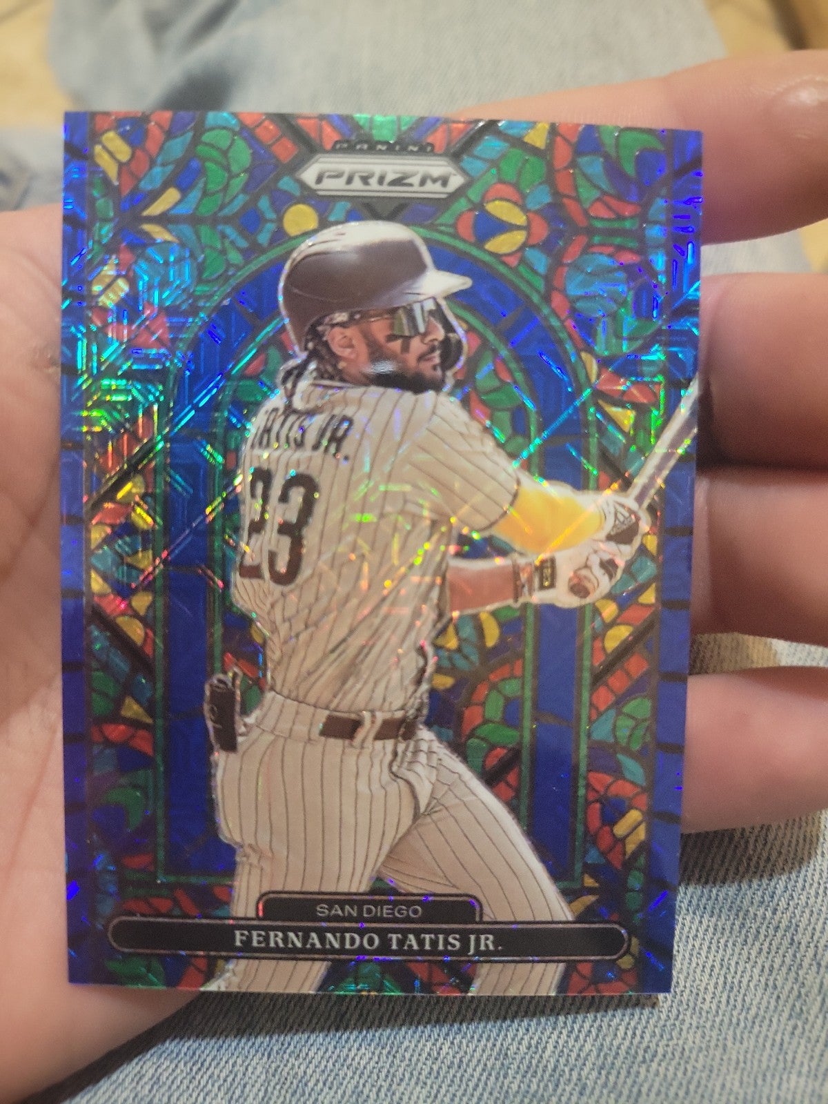 2022 Panini Prizm Stained Glass Blue Mojo Prizm Fernando Tatis Jr. #SG-1 SP /199