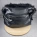 Carlos by Carlos Santana: Hobo Tote Bag Faux Fur / Leather Gunmetal Chain Handle