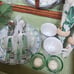 23 pcs Gibson wicker picnic basket set service for 2, tableware set, dinner set
