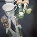 23 pcs Gibson wicker picnic basket set service for 2, tableware set, dinner set