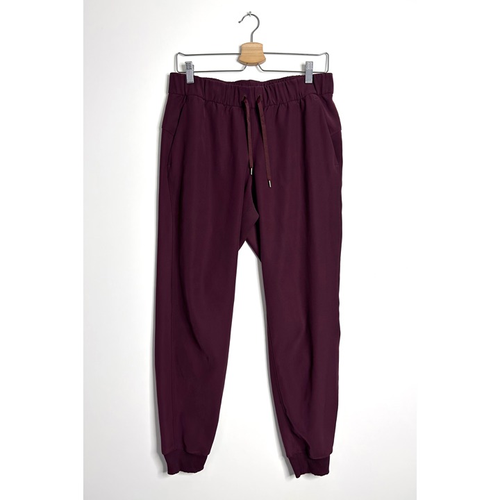 LULULEMON On The Fly Jogger Woven High Rise Elastic Waist Work Office Cassis 8