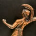 VTG LOT OF 2- LEONIDAS STATUES W/SPEARS & SHEILDS-GREECE-HEAVY--12”