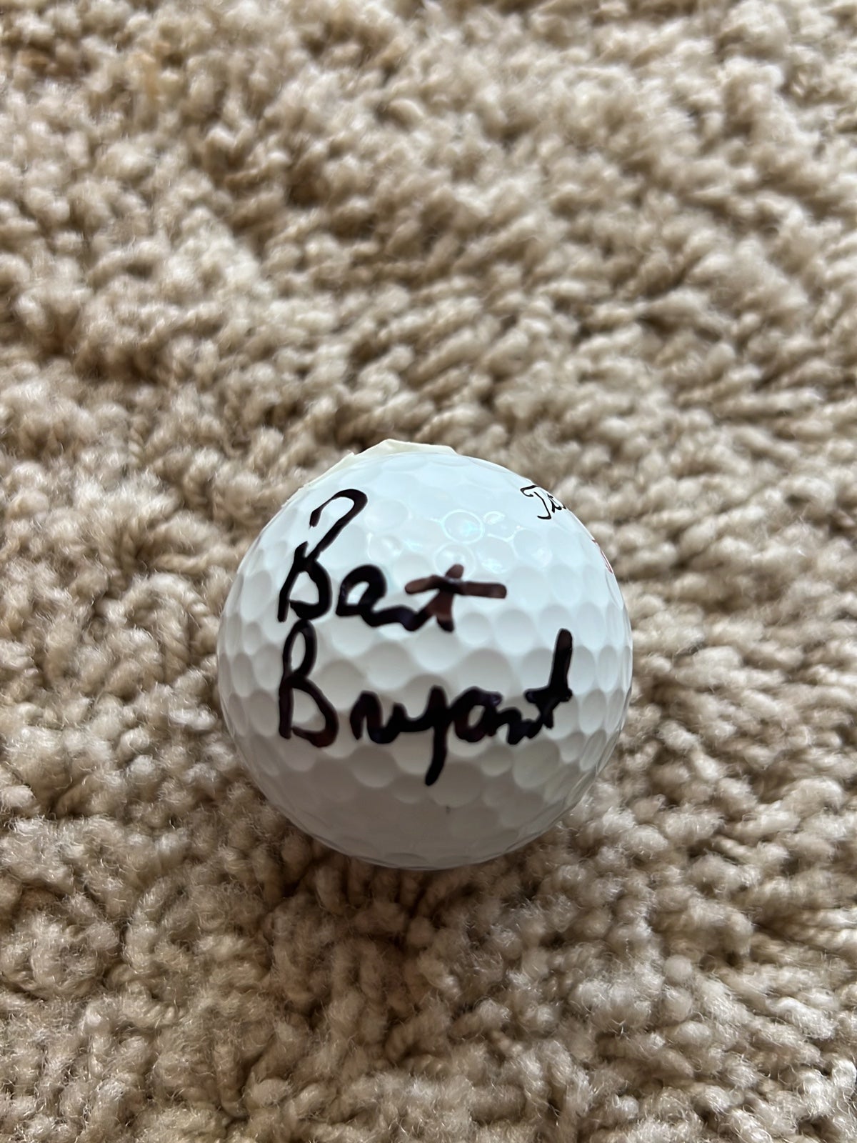 Autographed Bart Bryant Golf Ball