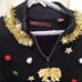 XL Ugly Christmas Sweater Light Up Crochet Tree Dangle Presents Disco Balls OOAK