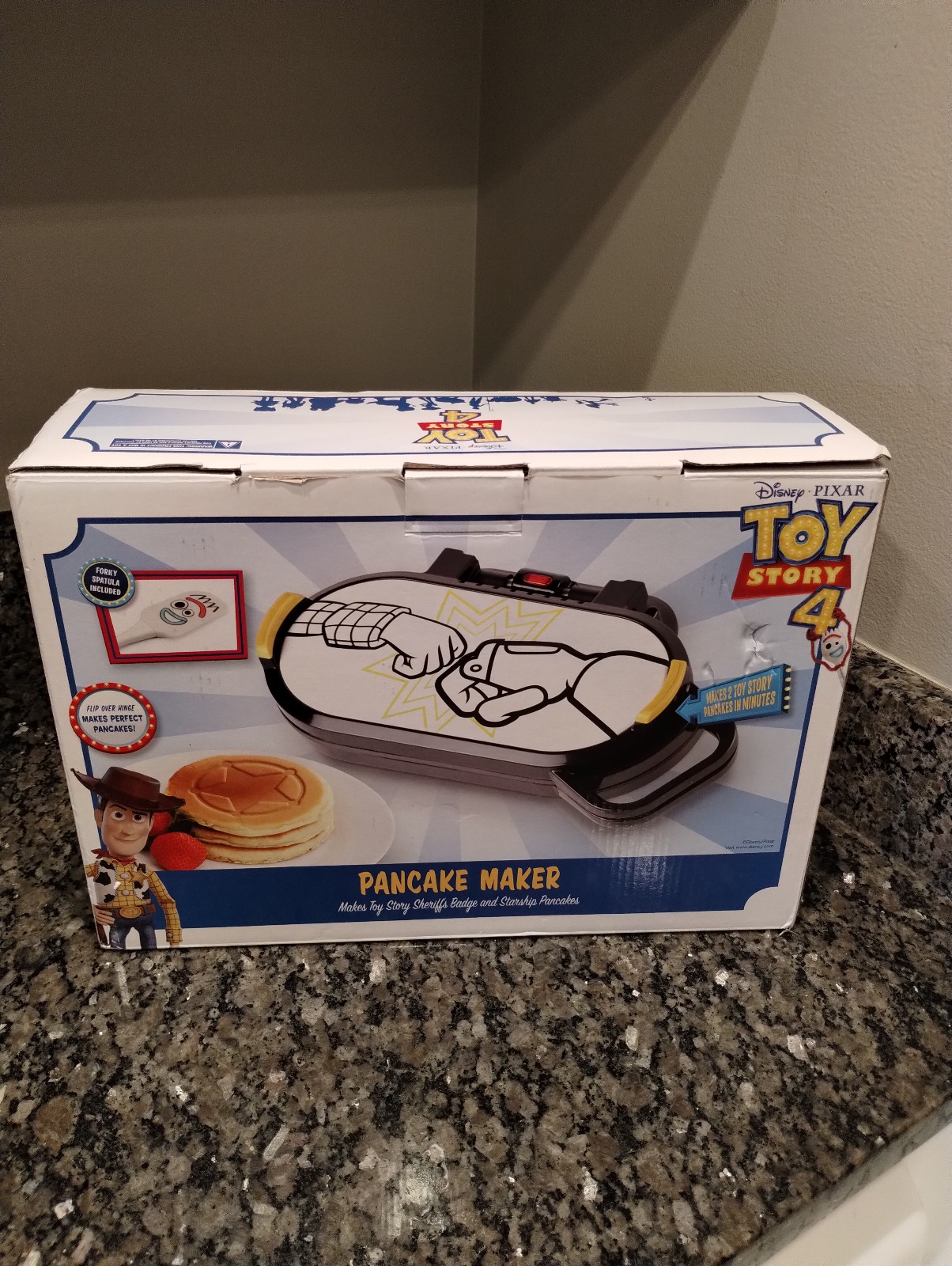 Disney Pixar Intertek DTS-300 Toy Story 4 PANCAKE MAKER Buzz Lightyear Woody EUC