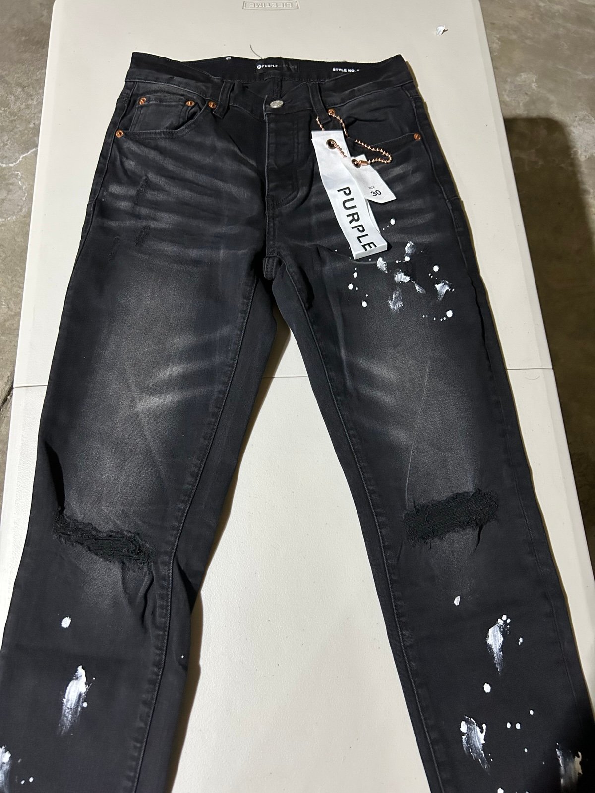 Purple jeans