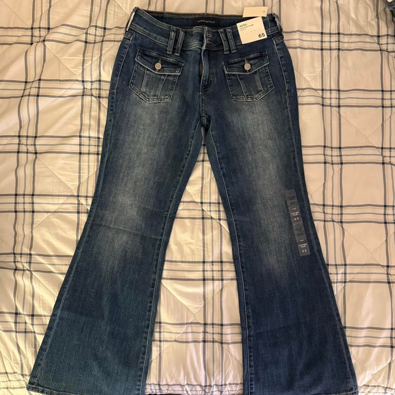 aeropostale low rise blue flare jeans