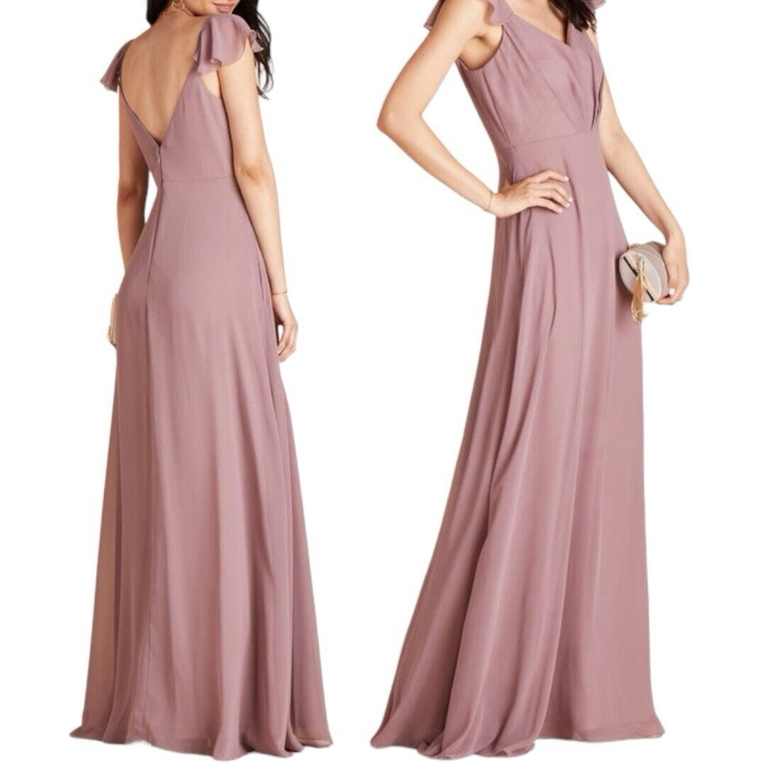 Birdy Grey Kae Bridesmaid Dress Gown Womens S Mauve Formal Wedding Evening FLAW
