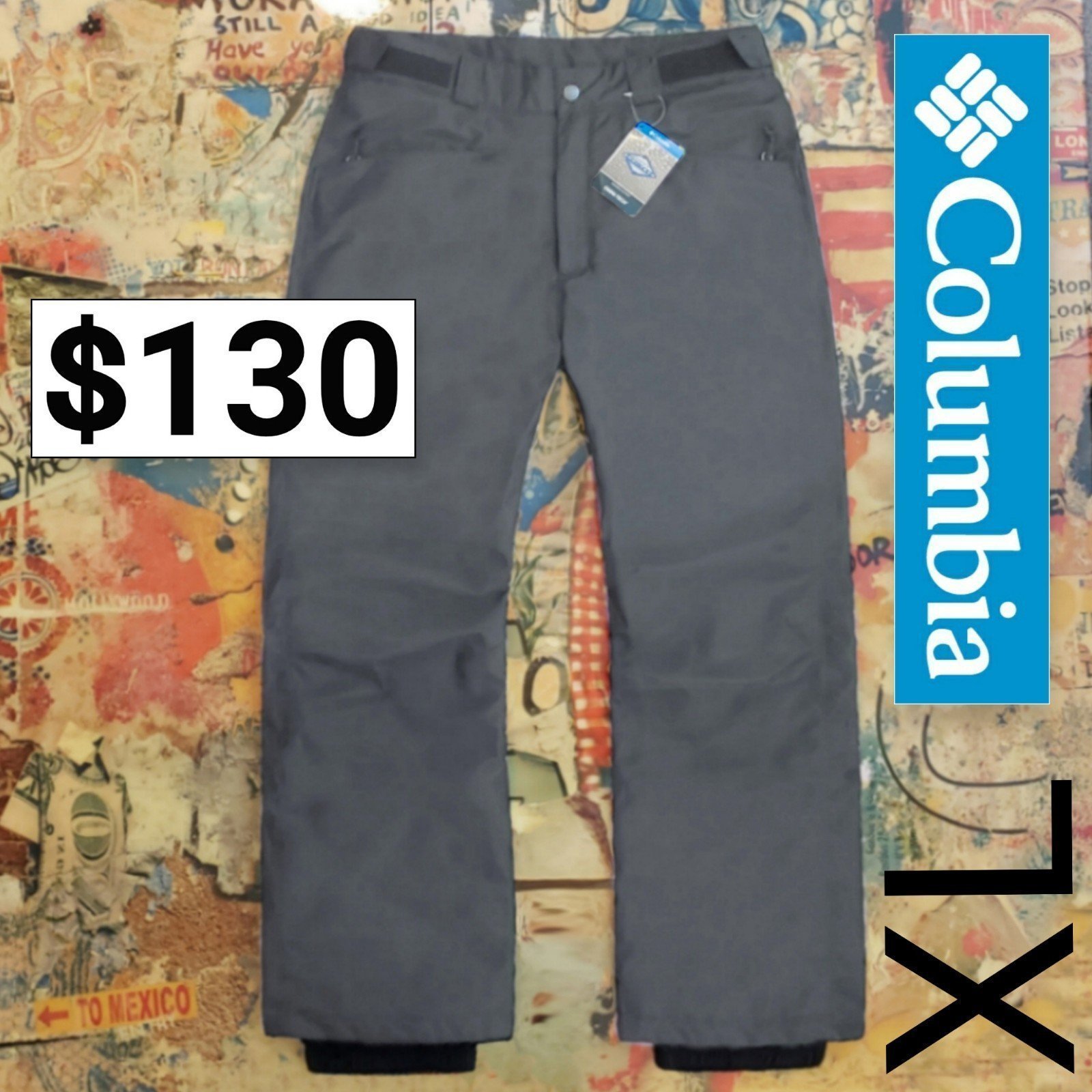 130 New Columbia Mens Valley Point Waterproof Insulated Snowboard / Ski Pant XL