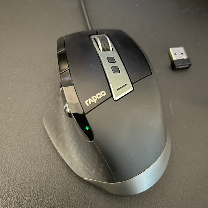 Rapoo MT750 Wireless Mouse with Side Thumb Scroll Wheel Multi-Device Connection