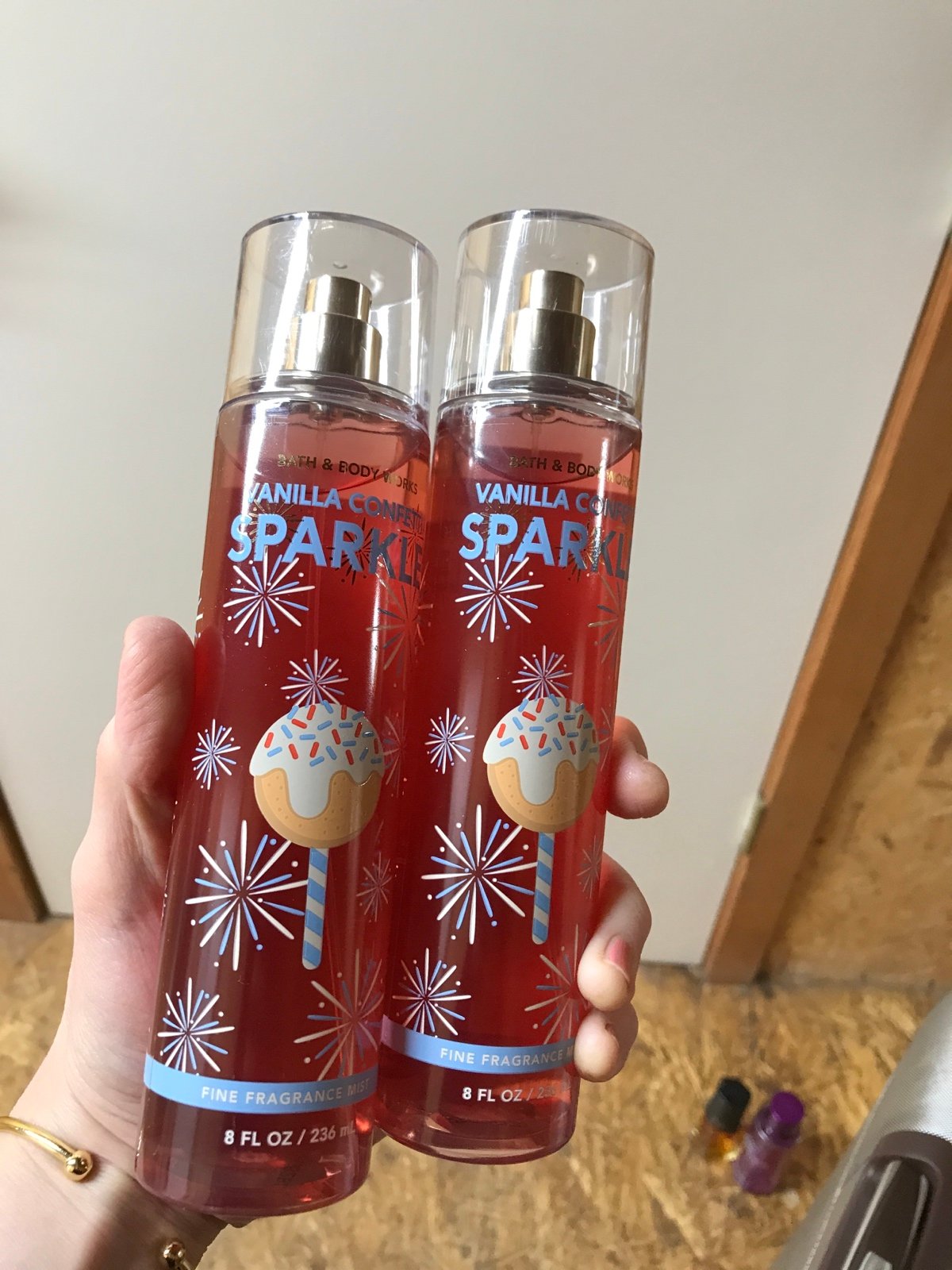 BBW Vanilla Confetti Sparkle mist set NEW