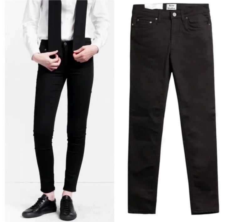 Acne studios skin 5 lacey black jeans