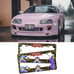 Brand New Universal 2PCS Anime Yu-Gi-Oh ABS Plastic Black License Plate Frame