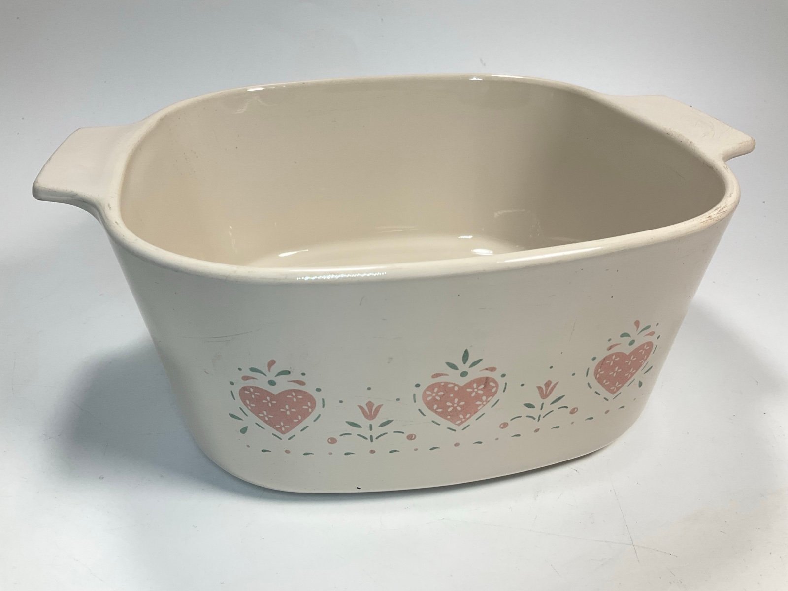 Corning Ware Forever Yours Hearts A-3-B 3 Liter Casserole Dish Pink Hearts