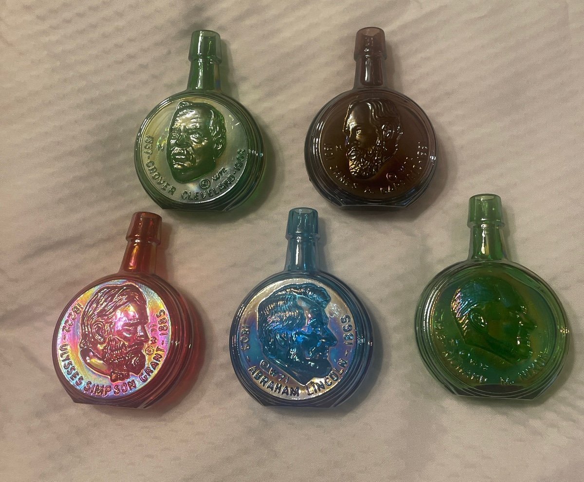 Vintage Wheaton mini glass bottles