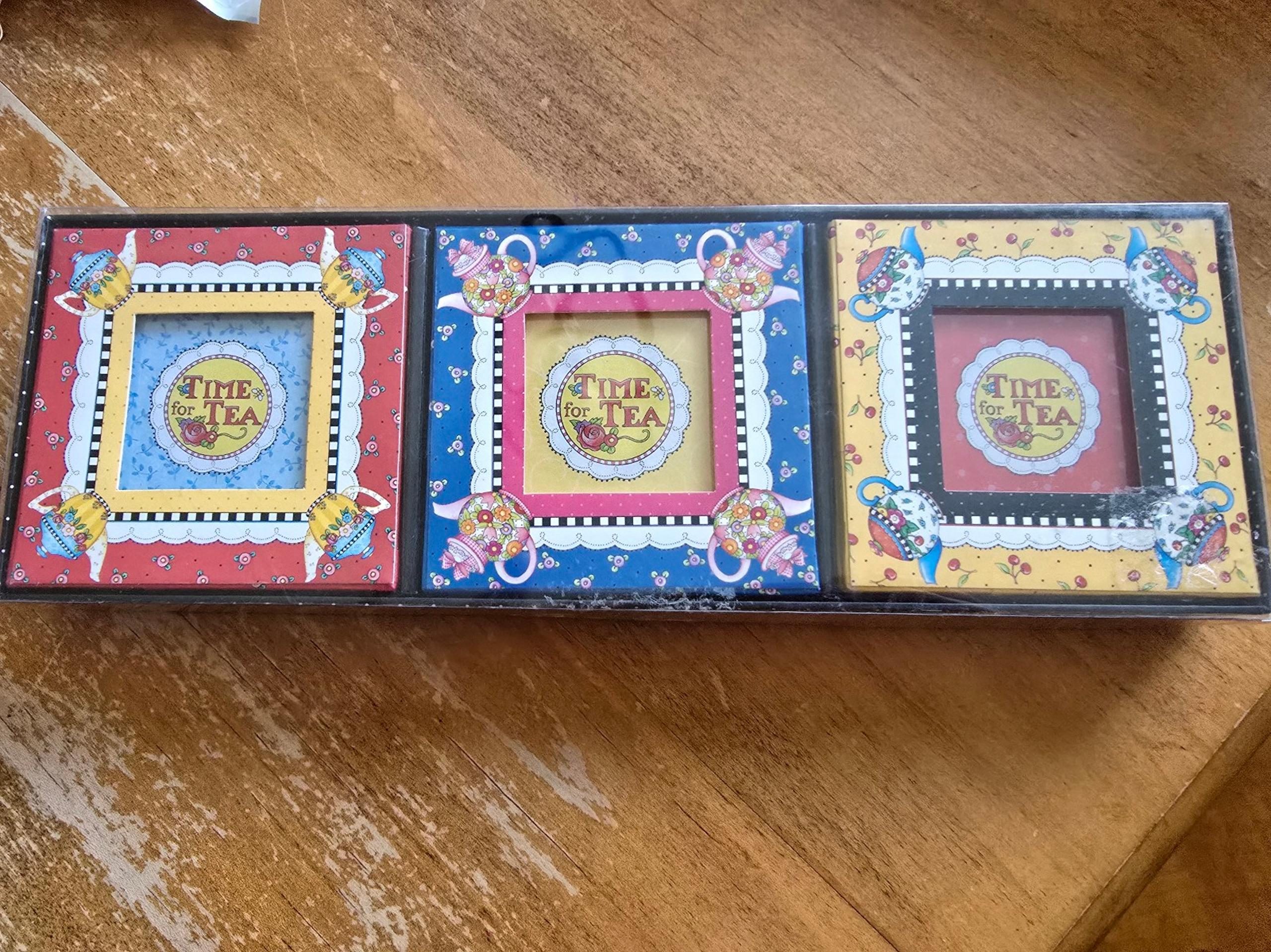 Mary Engelbreit Picture Frames Set "Time for Tea" NEW