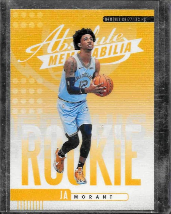 2019-20 PANINI ABSOLUTE MEMORABILIA YELLOW JA MORANT RC #2