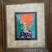 LARGE Framed 2002 Signed Modern Pop Art Woman Vivid Multicolor Acrylc (My Logo)