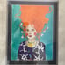 LARGE Framed 2002 Signed Modern Pop Art Woman Vivid Multicolor Acrylc (My Logo)